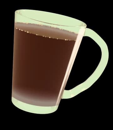 Kulplu cam bardakta demli çay